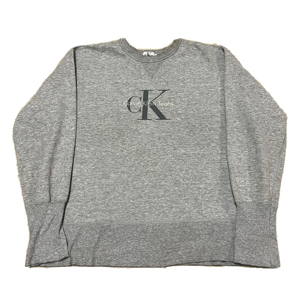Calvin Klein Sweatshirt Womens M Crewneck Spell Out‎ Vintage 90s